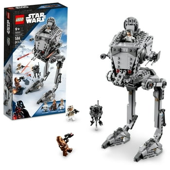 LEGO Star Wars Hoth AT-ST Walker 75322 Building Toy for Kids with Chewbacca Minifigure and Droid Figure, The Empire Strikes Back Model