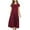 Wine, variant on Abcnature Womens Maxi Dress, Women Solid Short Sleeve Round Neck Pleated Slim Ladies Vintage A-Line Dress Plus Size Summer Casual Long Dresses Beach Party Dress Wine XXL