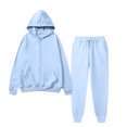 thumbnail image 2 of GrmtClth Track Suits Mens 2 Piece Fashion Full Zip Hoodies Soft Comfy Long Sleeve Athletic Outfits Light Blue XXL, 2 of 6