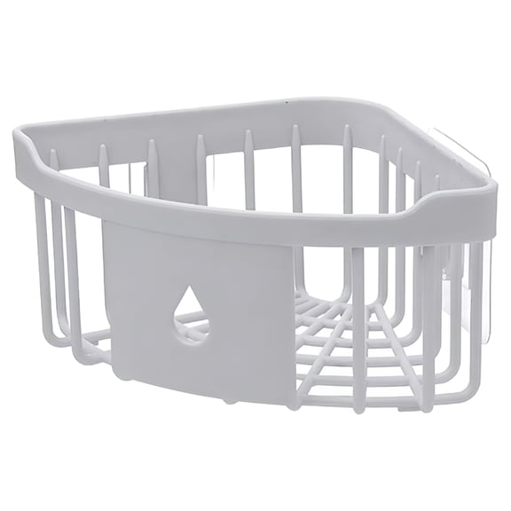 ACDANC Corner Shower Caddy Suction Cups Heavy Duty,Small Bathroom Shower Shelf Storage Basket Wall Mounted Organizer for Shampoo,Conditioner,Plastic Shower Rack for Kitchen,Drill-Free Removable