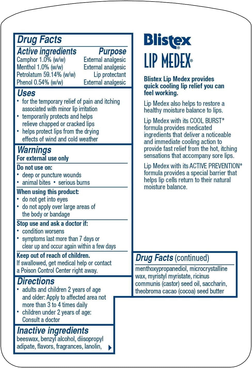 Blistex Lip Medex, .25-Ounce Pack of 24