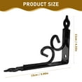 thumbnail image 2 of UPOUART 2Pcs Floating Shelves Brackets Black Alloy Wall Mount Design for Homeowners and DIY Enthusiasts, 2 of 8