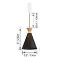 thumbnail image 2 of FSLiving J-Type Track Light Pendants Full Spectrum 10W Plant Grow Light Juno Track Lighting Adjustable Length Hemp Rope Nordic Wood Cone Macaron Black for Indoor Plant Kitchen Island, Customizable, 2 of 8