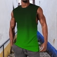 thumbnail image 2 of HCNTES Tank Tops Y-Back Workout Muscle Tee Sleeveless Fitness Bodybuilding T Shirts Training Running Vest(Green,XL), 2 of 4