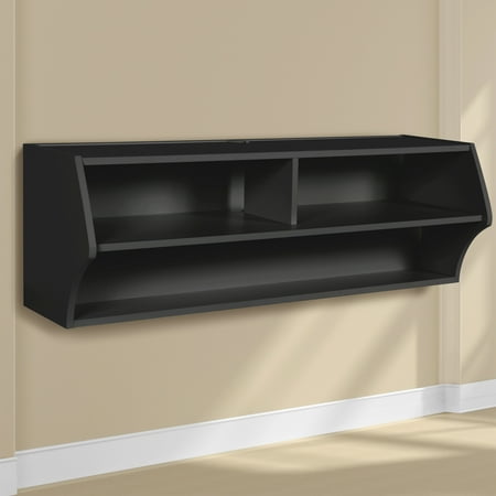 Best Choice Products Wall Mounted Audio Video Console TV Stand w/ Storage - Black