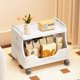 thumbnail image 1 of Folding Storage Rack Small Cart Storage Rack Movable Storage Rack Living Room Rack Cabinet Layered Rack, 1 of 5