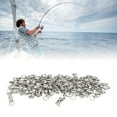 thumbnail image 1 of 50 Pcs Connecteurs de Pivotants à Billes en Acier Inoxydable Haute Résistance Anneaux Solides Soudés pour Pêche en Eau Salée et Douce avec Rotation et Connexion Durable, 1 of 8