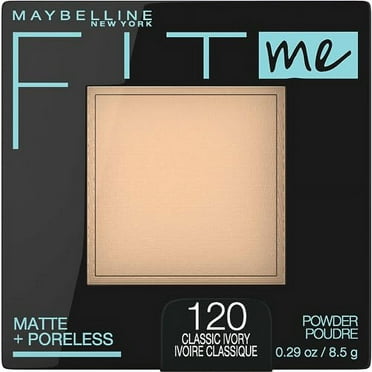 Maybelline Fit Me Matte   Poreless Pressed Face Powder Makeup, 120 Classic Ivory, 1 Count