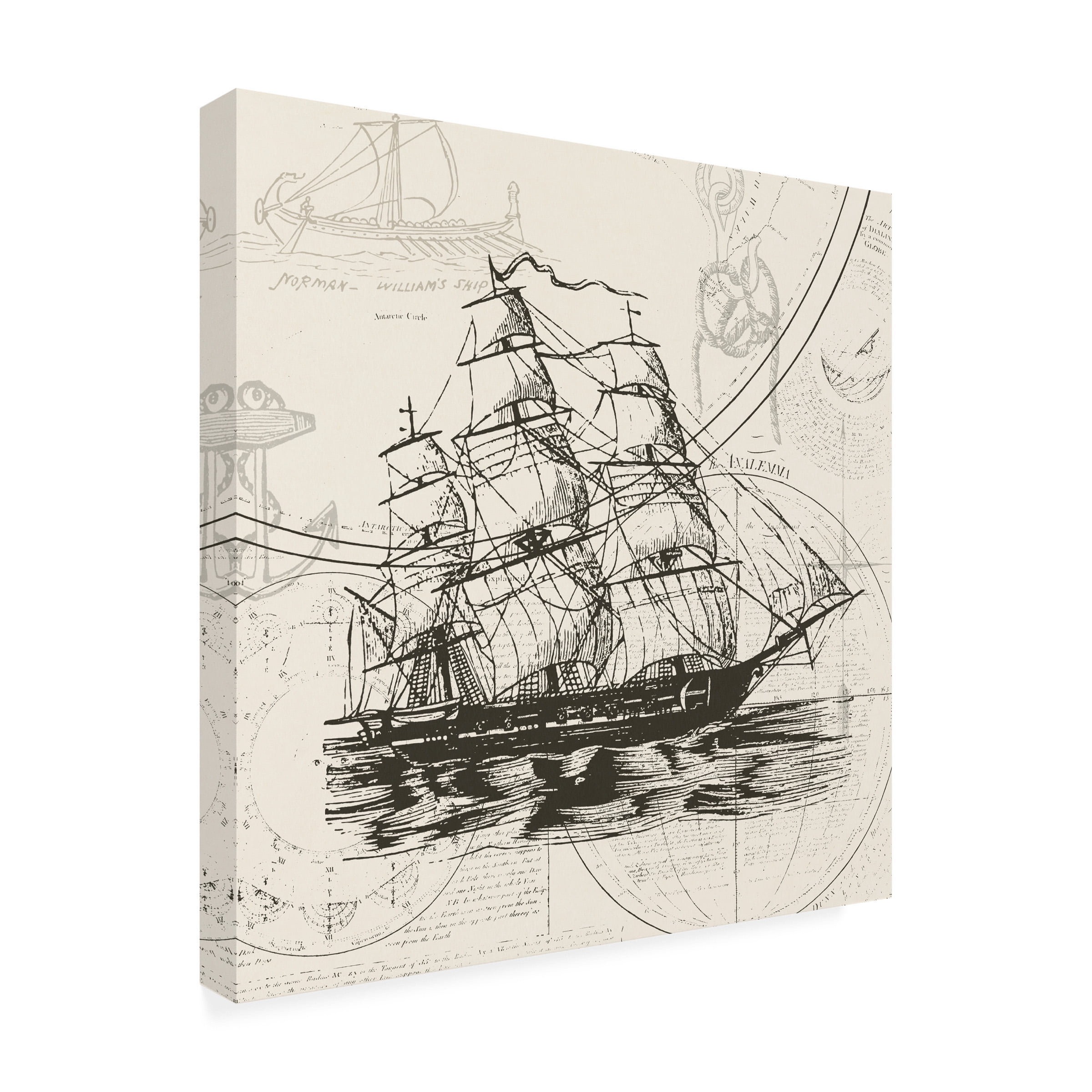 Victoria Barnes 'Anchors Away III' Canvas Art