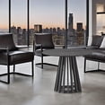 thumbnail image 4 of Aria Home Wood Coffee Table Andre Mid Century Modern Slatted Base Oak Blonde, Black, 4 of 5