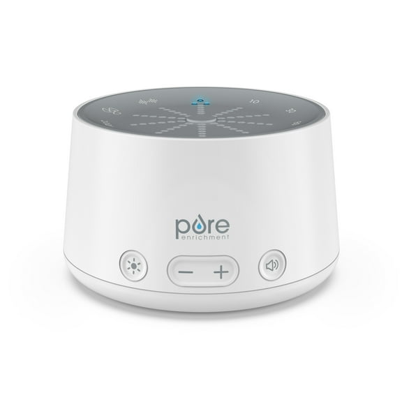 Pure Enrichment DOZE Sound Machine and Sleep Light - 6 Soothing Sounds, Relaxing Pulse Light, Auto Sleep Timer, and Built-In USB Charger - All-Natural Sleep and Stress Reliever