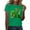 Green(New), variant on PNTUTB Women's Fashion St. Patrick's Day Print Casual Crew Neck Loose Short Sleeve Comfortable Pullover Tops