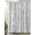 thumbnail image 2 of Grey Forest Shower Curtain Set, Waterproof Shower Curtains for Bathroom, Gray Tree Oil Painting Contemporary Abstract Art Washable Fabric Cloth Bath Curtain for Bathtub with Hooks 48x72 Inches, 2 of 6