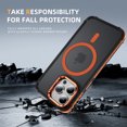 thumbnail image 6 of Allytechgroup Magnetic Case for iPhone 14 Pro Max with Camera Lens Kickstand, Support Wireless Charging Cover Phone Holder for Desk Meeting/Videos Matte Shockproof Back Cover Shell, Orange, 6 of 8