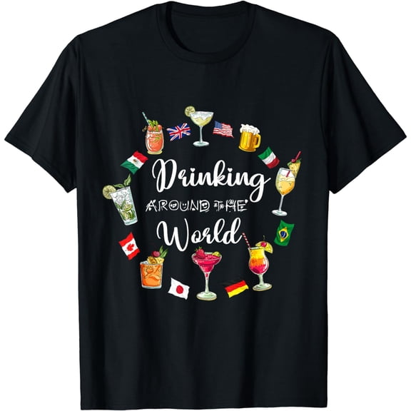Drinking Around The World Vacation Drinking Showcase T-Shirt