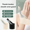 thumbnail image 2 of Pebbuoy Thumb Wrist Brace Compression Sleeve with Fastener Tape Ultra-thin Breathable Elastic Joint Stabilizing Wrist Guard Thumb Spica Splint, 2 of 7
