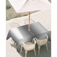 thumbnail image 3 of 52x70 Inch Outdoor Tablecloth with Umbrella Hole Zipper Rectangle Grey White Rectangular Tablecloths Outside Waterproof Gray Farmhouse Modern Rustic Patio Table Cloth Cover for Picnic Party, 3 of 8