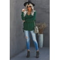 thumbnail image 4 of ABPHQTO Suéter de mujer con cordones en punto trenzado Love Letters verde, 4 of 5