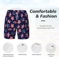 thumbnail image 5 of Lsque Mens Swim Trunks American Stars Pattern - Bathing Suit Compression Liner - Beach Swim Shorts Swimwear - (S-3XL) - Stretch Quick Dry -Medium, 5 of 9