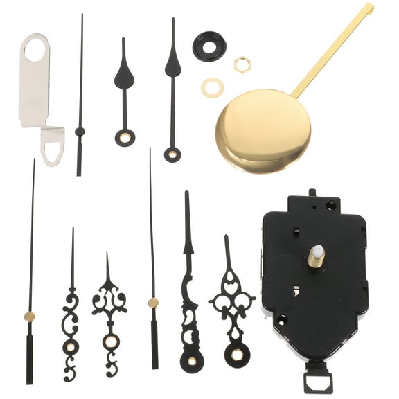 HEMOTON DIY Clock Mechanism Kit with Simple Fashionable Plastic Design for Clock Repair and Replacement Black Fits Various Styles 1 Set