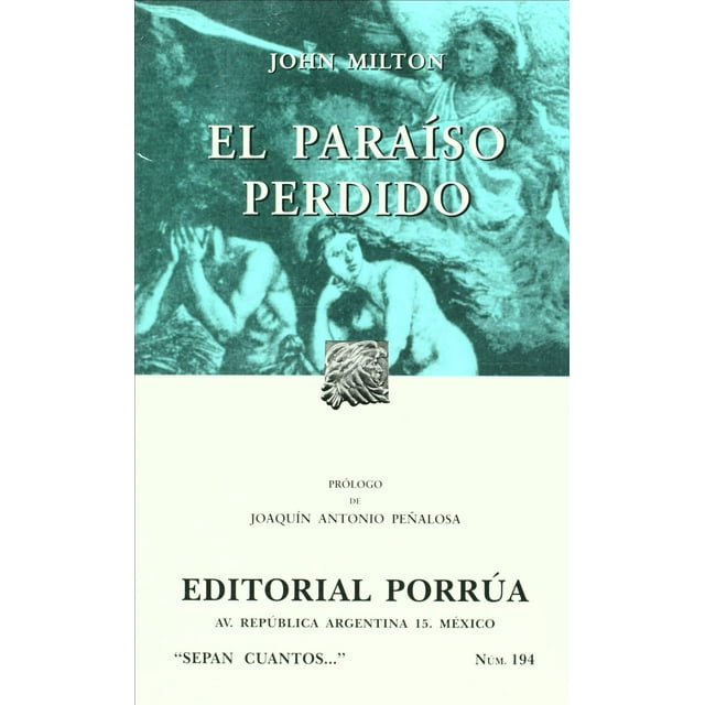 El paraíso perdido Editorial Porrúa 9789700751689