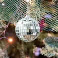 thumbnail image 3 of Christmas Ball Ornaments 6 Pcs - 2 inch Large Shatterproof Christmas Balls, Mirror Disco Ball Decorations Indoor, Aesthetic Holiday Party Hanging Ornaments for Xmas Tree, Wreath, Vines, Silver, 3 of 5