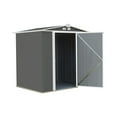 thumbnail image 5 of Arrow EZ6565LVCCCR 6' x 5' Steel Storage Shed in Charcoal with Cream Trim, 5 of 9