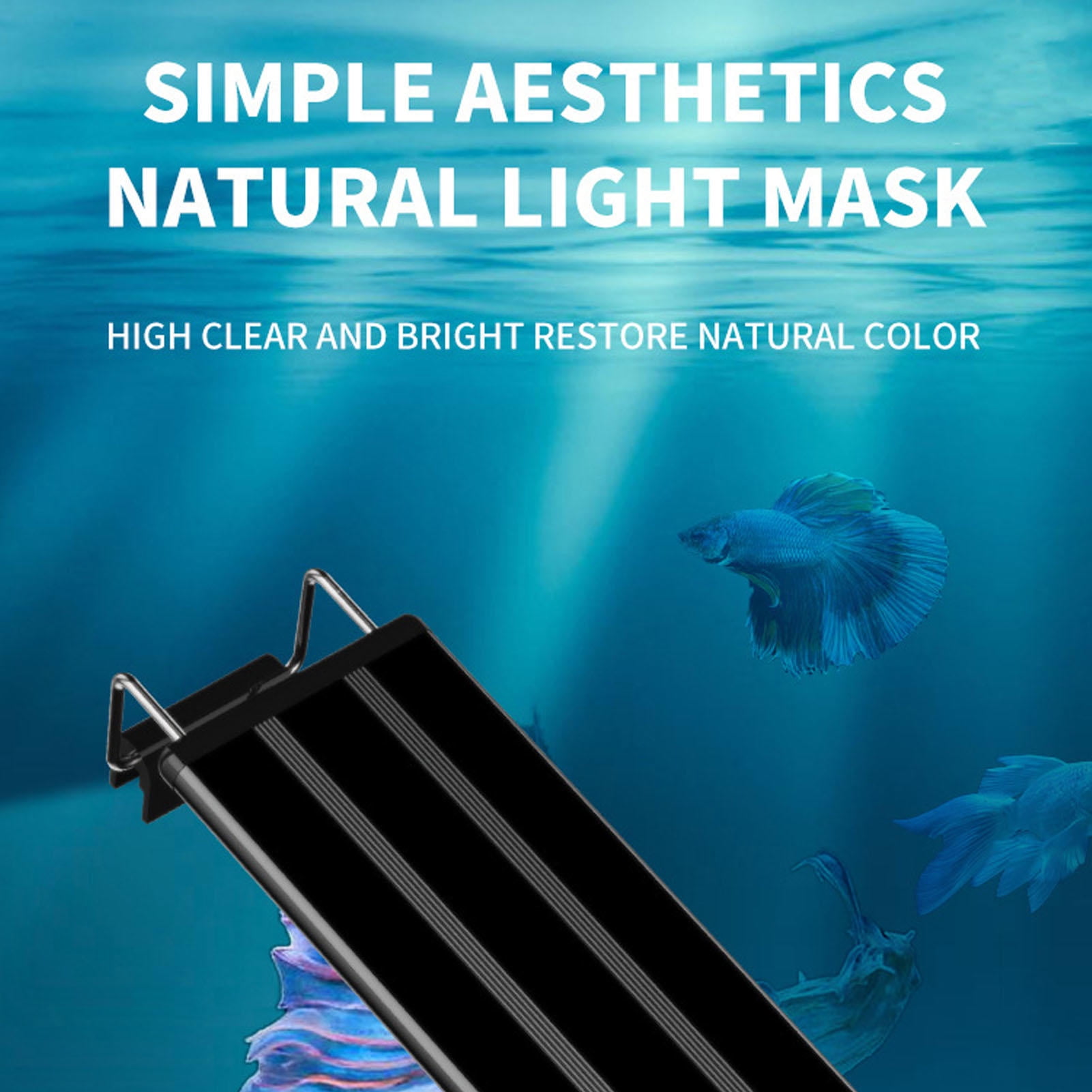 Suodoka LED Aquarium Light – PVC Heat‑Dissipating, High‑Brightness 5730 Beads, Splash‑Proof, Free Retractable Stand, Natural Color Rendering