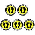 thumbnail image 1 of veasfak 2x5pcs/set Social Distancing Floor Decals Sticker 6 Feet Floor Sign Notice A 2 Pcs, 1 of 9