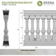 thumbnail image 2 of Ekena Millwork 40"H x 5'L Fiberthane York Unassembled Balustrade Railing Kit, Style D (6 3/8" On-Center Spacing to Pass 4" Sphere Code), 2 of 6