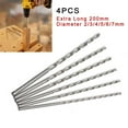 thumbnail image 3 of MYG 4Pcs 200mm Extra Long HSS Foret Sciage de Métal Forage 2/3/4/5/6/7mm, 3 of 7
