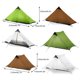 thumbnail image 3 of Soidarity Carpa sin varillas Suministros para acampar Instalación práctica Artesanía Accesorio para exteriores Conveniencia para principiantes carpas Verde/Dos personas Soidarity OD028552-04, 3 of 6