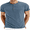 Blue, variant on PPYOUNG Mens Fashion Casual Front Placket Basic Short Sleeve Henley T-Shirts L