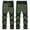 Army Green, variant on HUPOM Slim Fit Dress Pants For Men Mens Work Pants Track Pants High Waist Rise Short Straight-Leg Black 2XL