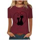 thumbnail image 1 of Blusas y camisas con estampado floral de cuello redondo y manga corta informales con estilo para primavera y verano para mujer OAVQHLG3B Store  lin121212, 1 of 4
