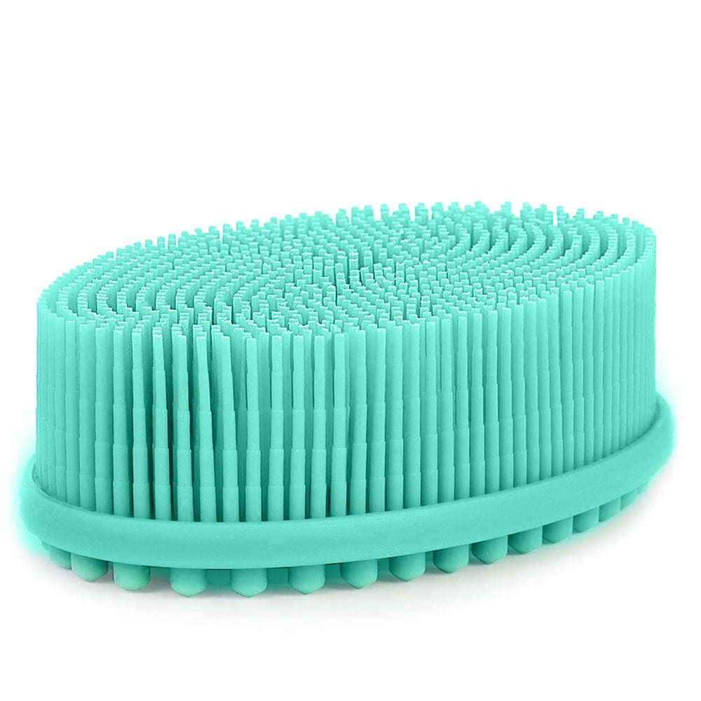 Body Brush for Wet and Dry Brushing, Silicone Bath Brush for Gentle