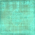 thumbnail image 1 of Ahgly Company Indoor Square Persian Turquoise Blue Traditional Area Rugs, 8' Square, 1 of 4