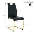 thumbnail image 3 of Sumdeal Modern Dining Chairs Set of 4,Modern Dining Chairs with C-Shape Metal frame leg with High Density Sponge Leather,Dining Chairs for Dining Room,Kitchen,Living Room, 3 of 7
