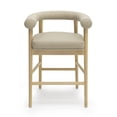 thumbnail image 3 of Spara Taupe Vegan Leather Counter Stool, 3 of 6