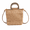 Khaki, variant on Straw Woven Crossbody Bag for Women, Retro Square Summer Beach Handbag with Wooden Ring Top Handles, Lightweight Crochet Shoulder Purse with Adjustable Leather Strap for Vacation and Daily Travel