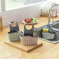 thumbnail image 4 of Kitchen Sink Caddy Sponge Holder for Organizer Dish Soap Holder Hanging Ajustable Strap Faucet Caddy with Drain Holes for Drying, Kitchen Sink Accessories, 4 of 6