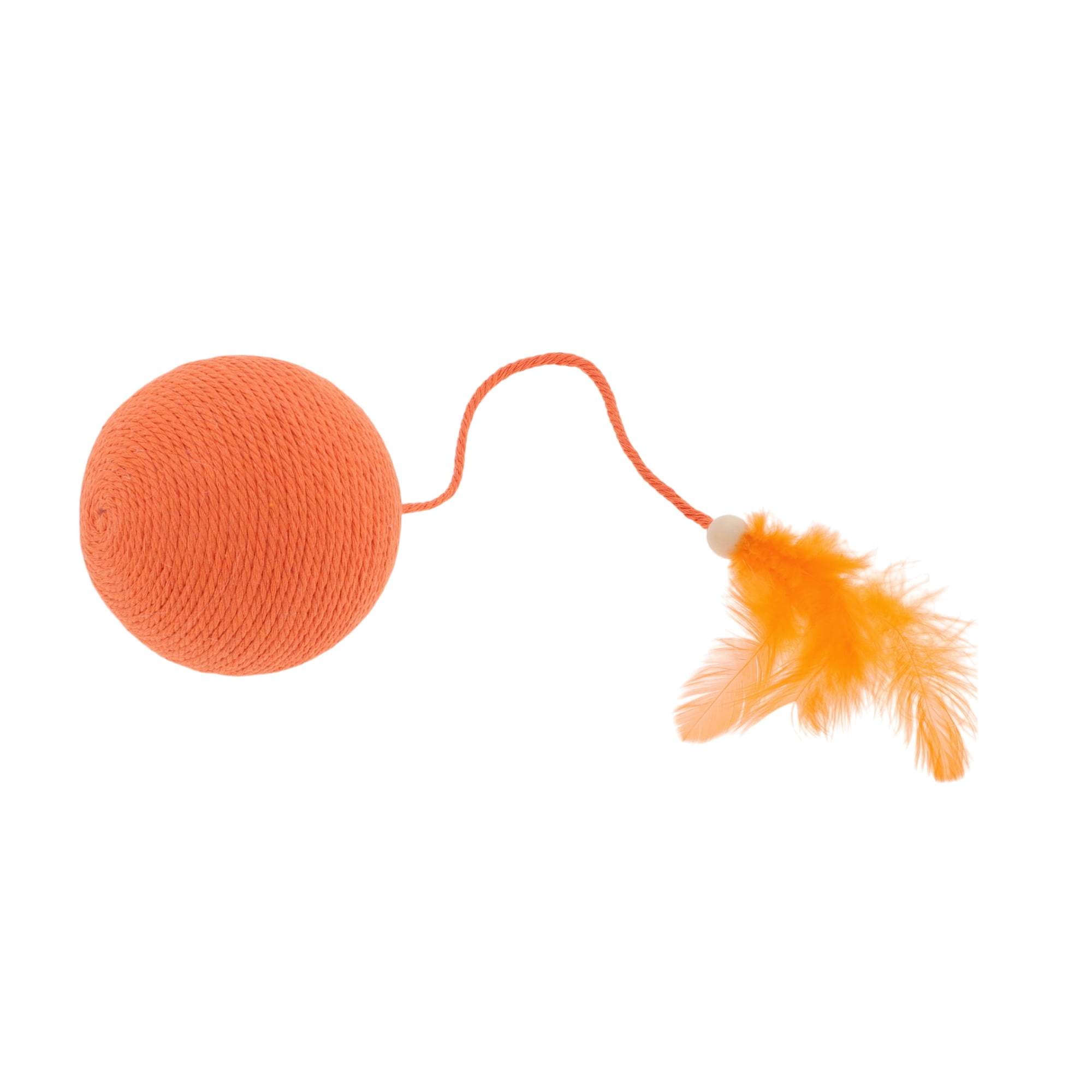 Unique Bargains Cat Playing Balls with Bell Inside Orange