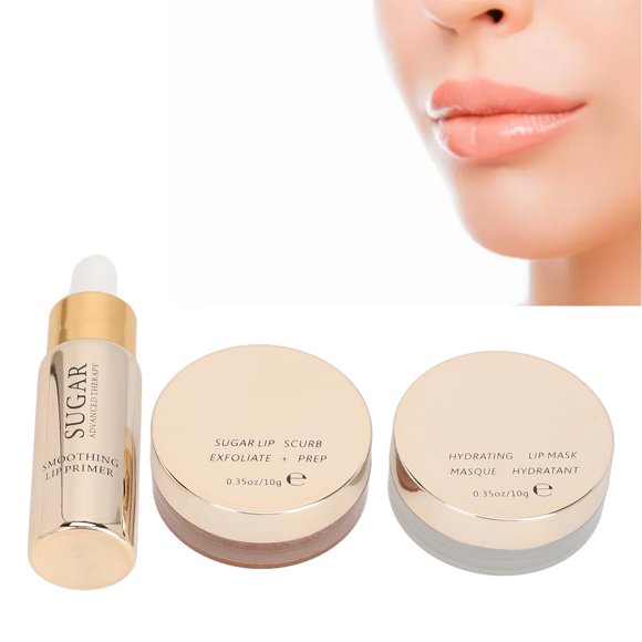 JUEGO DE ACEITE DE MATORRAL DE MÁSCARA DE LABIOS, 3pcs Portable Disminuye las Línas de Labio.