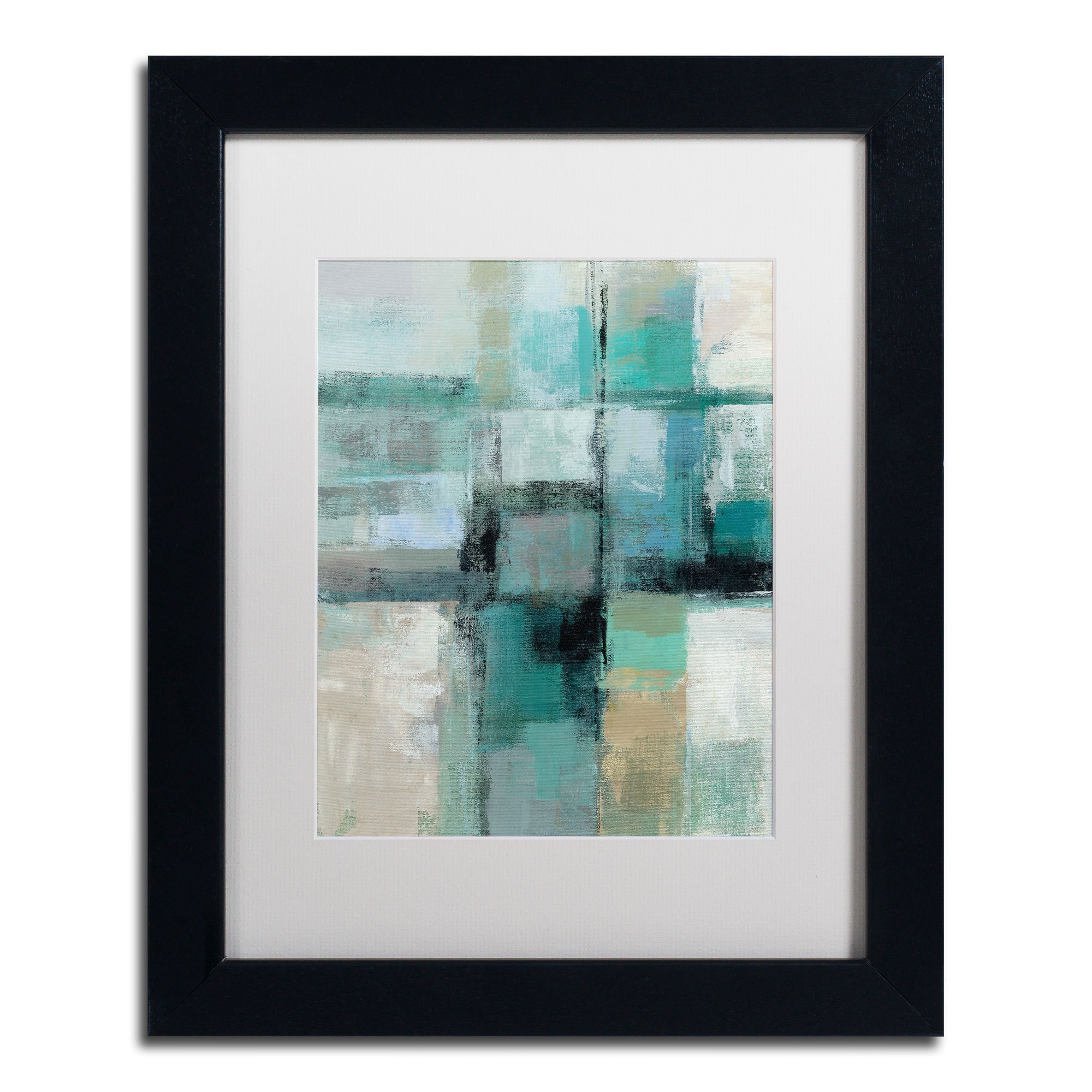 Trademark Fine Art "Island Hues Crop I" Canvas Art by Silvia Vassileva, White Matte, Black Frame