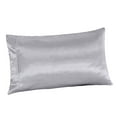 thumbnail image 1 of DOLITY Queen Delicate Skin Smooth Color Satin Synthetic Silk Pillowcase 50x76cm / 20x30 Gray, 1 of 9