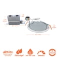 thumbnail image 5 of HLB 6 in. Adjustable CCT Canless IC Rated Dimmable Indoor, Outdoor Integrated LED Recessed Light Kit 6-Pack, 5 of 10