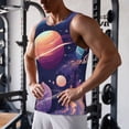 thumbnail image 5 of Fuzoiu Planet Pastel Galaxy Print Men's Workout Tank Tops,Sleeveless Gym Shirt Quick Dry,Fitness Bodybuilding T-Shirt,Muscle Athletic Workout Tee-XX-Large, 5 of 7