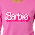 thumbnail image 3 of Barbie Women's Classic Retro Logo 2-Piece Long Sleeve Sleepwear Jogger Pajama Set Loungewear, 3 of 7