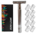thumbnail image 1 of Vintage Manual Razor Double-Edge Shaving Razor Traditional Safety Razor with 10 Blades, 1 of 6