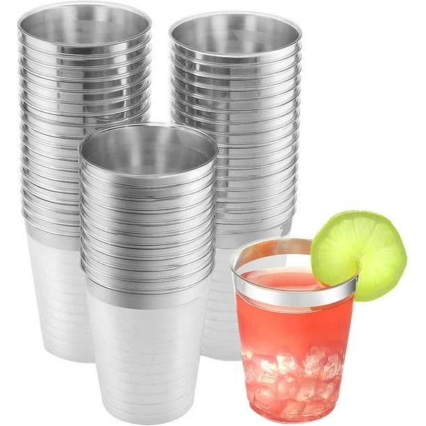 nyhi clear hard cocktail glasses plastic disposable cups 50 pack 10 ounce break resistant disposable wine tumblers premium wedding party bar cups plastic stunning drinking cups for any event walmart com walmart com walmart com